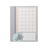 Getigter Katzenkalender Notizblock ohne Datum (Rotiert)