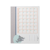 Getigterte Katze Offener Datums-Tischkalender Noti Notizblock (Rotiert)