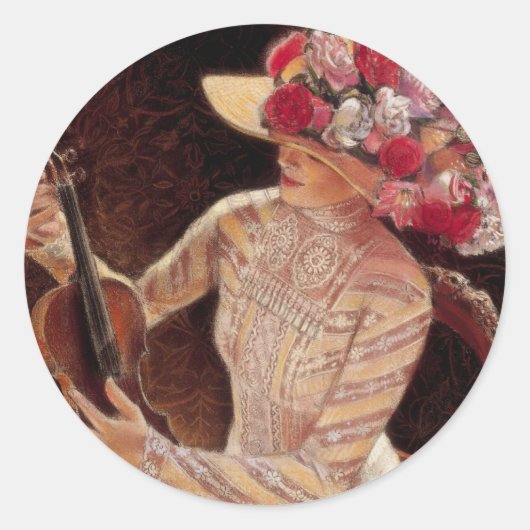 "Getin Tune" von Sue Halstenberg Runder Aufkleber (Vorderseite)