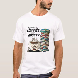 Getragen von Kaffee und Angst | Funny Stressed T-Shirt