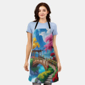 "Getragen weg - Fantasy Türkis River" Schürze (Getragen)