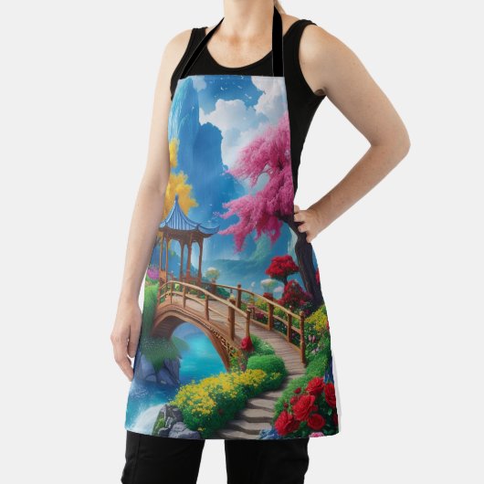 "Getragen weg - Fantasy Türkis River" Schürze (InSitu)