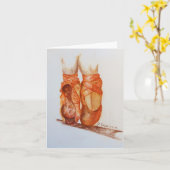 "Getragene Pantoffel " Karte (Gelbe Blume)