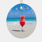 Getränk am Strand Keramik Ornament (Links)