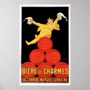 Getränk-Anzeigen-Kunst Biere De Charmes Vintage Poster