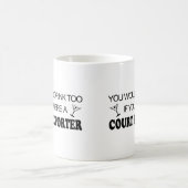 Getränk-auch - Gerichtsschreiber Kaffeetasse (Mittel)