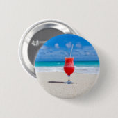 Getränk auf Strandknopf Button (Vorne & Hinten)