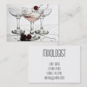 Getränk-Gläser Visitenkarte (Vorne/Hinten)