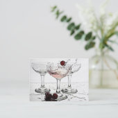 Getränk-Gläser Visitenkarte (Stehend Vorderseite)