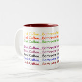 Getränk-Kaffee-… Badezimmer-Bruch… und Zweifarbige Tasse (Vorderseite Links)