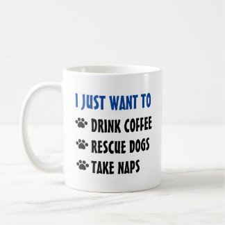 Getränk-Kaffee, Rettungs-Hunde, nehmen Nickerchen Kaffeetasse