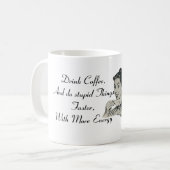 Getränk-Kaffee und tun dumme Sachen - Kaffee-Tasse Kaffeetasse (Vorderseite Links)