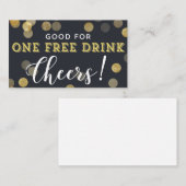 Getränk-Karten-Kupons für ein freies Getränk an Visitenkarte (Vorne/Hinten)