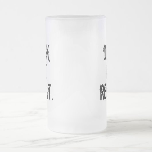 Getränk-Pipi-Wiederholung Mattglas Bierglas (Mittel)