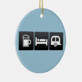 Getränk, Schlaf und Camper Keramikornament (Rechts)
