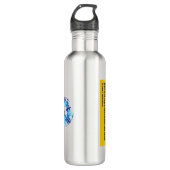 Getränk stark; Leben Sie gefährlich Edelstahlflasche (Vorderseite)