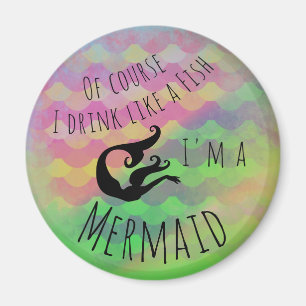 Getränk wie ein Fisch! - Bunte Skalen Magnet