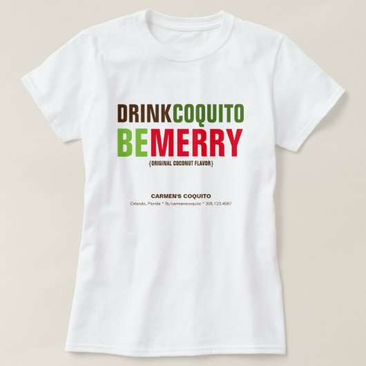 GetränkCoquito ist frohe Weihnacht-Marketing T-Shirt (Design vorne)
