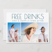 Getränke 2 Foto Beach Wedding Save The Date (Vorderseite)