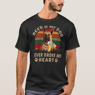 Getränke 365 Bier & Deutscher Hirtenhund Hund Brok T-Shirt