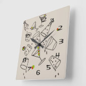Getränke-Acryluhr Quadratische Wanduhr (Winkel)
