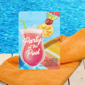 Getränke am Pool-Party Einladung