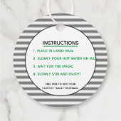 Getränke am Sankt Patrick-Tag | Heiße Kakaombe Geschenkanhänger (Rückseite)