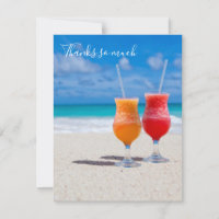 Getränke am Strand Danke Leer Tropical Karten