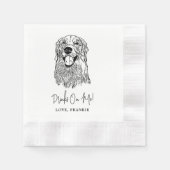 Getränke an Haustieren, die auf eigene Hand Zeichn Serviette (Vorderseite)