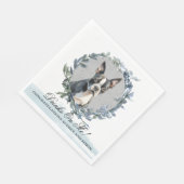 Getränke auf Me Boston Terrier Pet Wedding Serviette (Ecke)