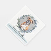 Getränke auf Me Boxer Dog Pet Wedding Serviette (Ecke)
