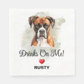 Getränke auf Me Boxer Wedding Serviette (Vorderseite)