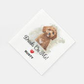 Getränke auf Me Cavapoo Hochzeit Serviette (Ecke)