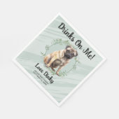 Getränke auf meinem Mops Hundebeittier Serviette (Ecke)