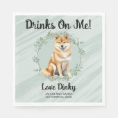 Getränke auf meiner Hochzeit Napkin mit Foto Serviette (Vorderseite)