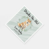 Getränke auf meiner Hochzeit Napkin mit Foto Serviette (Ecke)