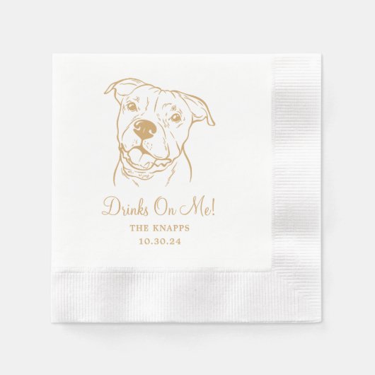 Getränke auf mir Cocktail Haustiere Napkins Hochze Serviette (Vorderseite)