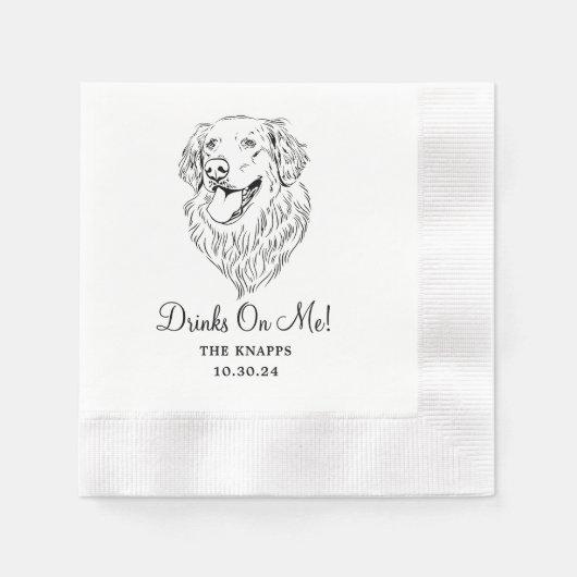 Getränke auf mir Cocktail Haustiere Napkins Hochze Serviette (Vorderseite)
