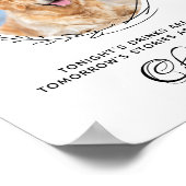 Getränke auf mir Foto Hunde Bar Haustier Hochzeit Poster (Ecke)