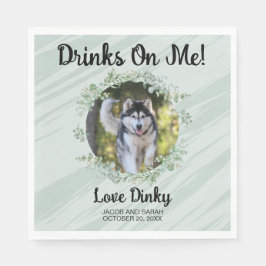 Getränke auf mir Napkins mit Ihrem Foto für Hausti Serviette