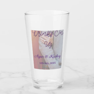 Getränke auf uns offene Bar Haustier-Foto Hochzeit Glas