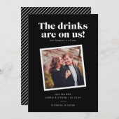 Getränke auf unserer sonnigen Hochzeit retten das Save The Date (Vorne/Hinten)