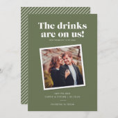 Getränke auf unserer sonnigen Hochzeit retten das Save The Date (Vorne/Hinten)