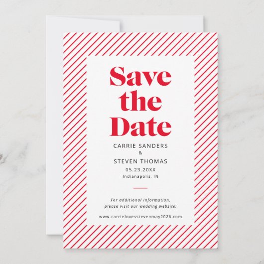 Getränke auf unserer sonnigen Hochzeit retten das Save The Date (Rückseite)