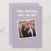 Getränke auf unserer sonnigen Hochzeit retten das Save The Date (Vorne/Hinten)