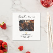 Getränke auf US-Haustier Foto Wedding Napkin Serviette (Beispiel)