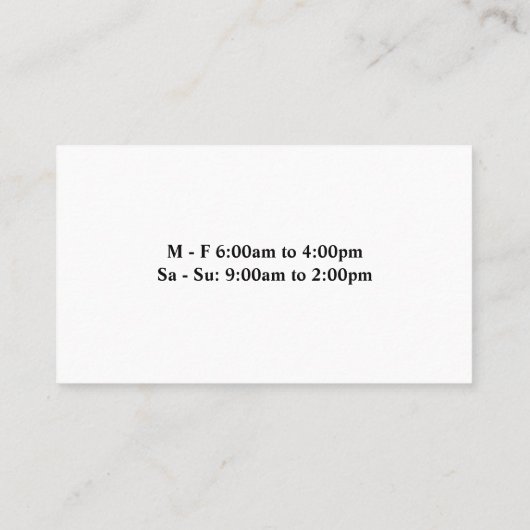 Getränke aus Bubeltee Visitenkarte (Rückseite)