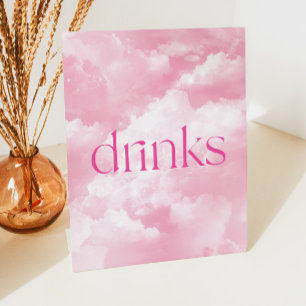 Getränke aus Funkelnd rosa Wolken Sockelschild