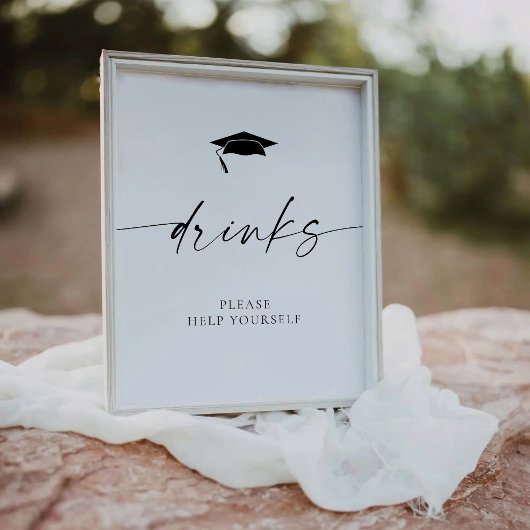 Getränke aus Minimalistischem Abschluss Sockelschild