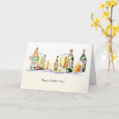 Getränke der Vatertags-Karte Karte (Gelbe Blume)